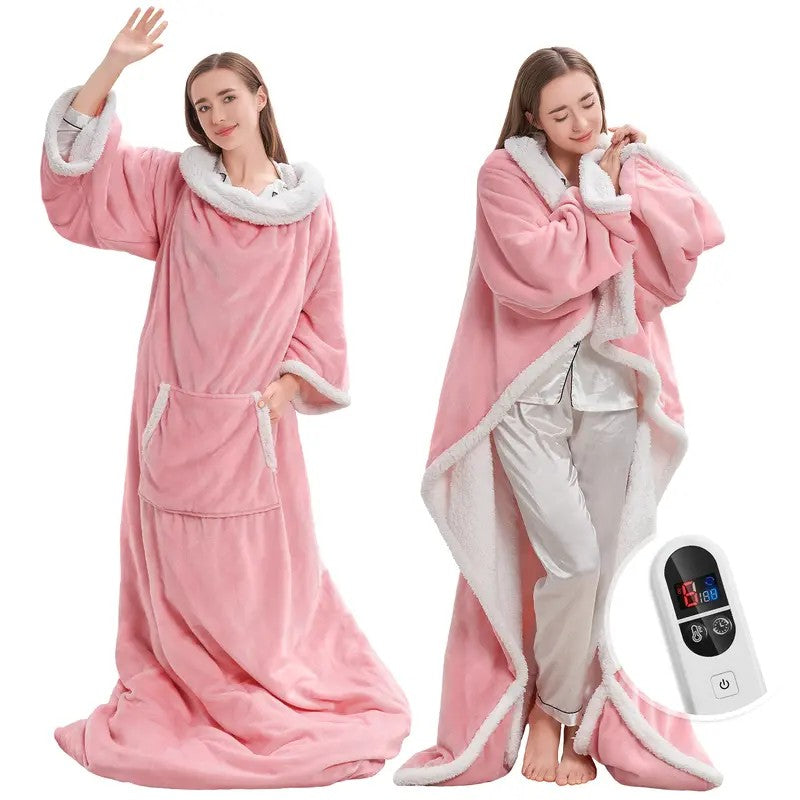 Wearable Heated Blanket for Hands-Free Warmth