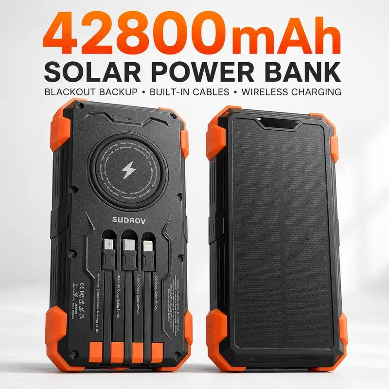 42800mAh Solar Power Bank