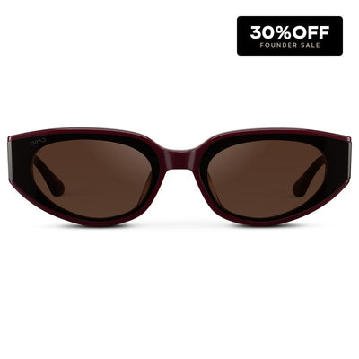 Modern Flat-Lens Cat-Eye Sunglasses