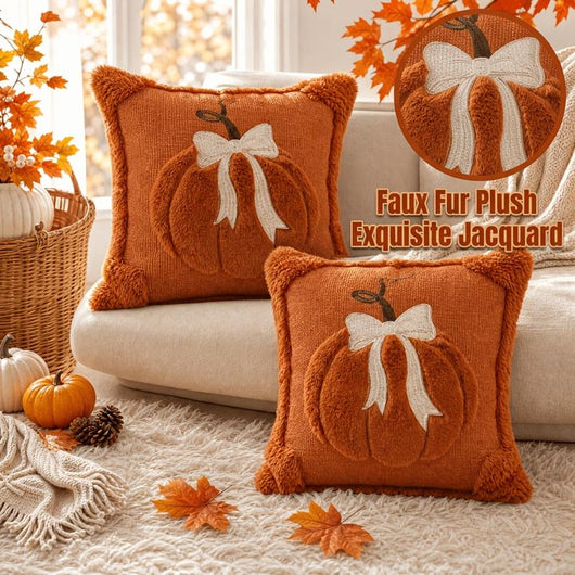 2 Pumpkin Pillow Covers