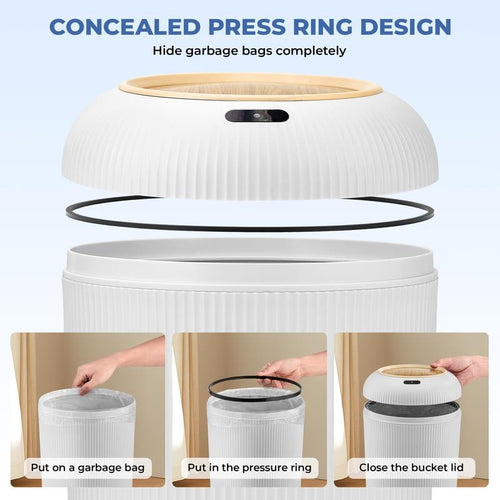 SwiftLid Touchless Trash Can