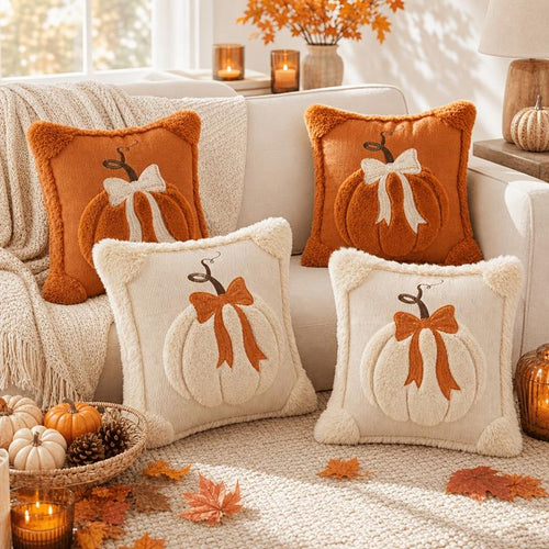2 Pumpkin Pillow Covers