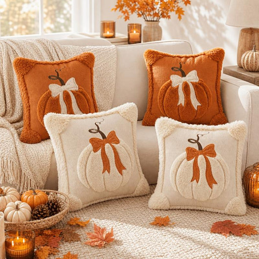 2 Pumpkin Pillow Covers