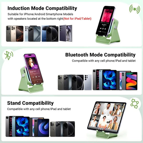 Wireless Induction & Bluetooth Speaker Stand