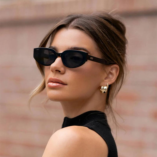 Modern Flat-Lens Cat-Eye Sunglasses