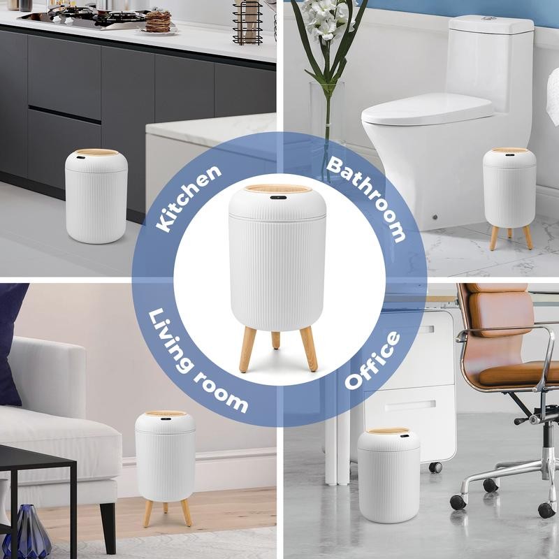 SwiftLid Touchless Trash Can