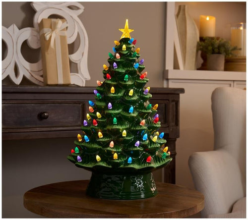 18" Ceramic Nostalgic Christmas Tree