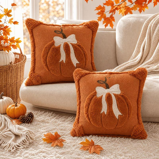 2 Pumpkin Pillow Covers