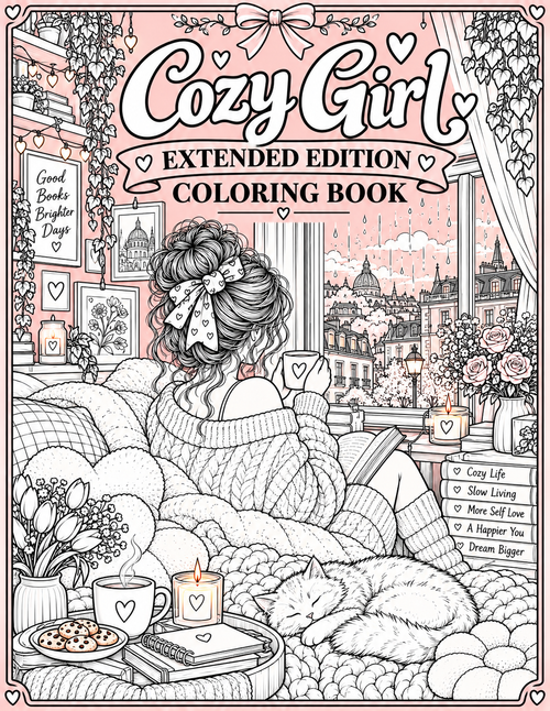 Cozy Girl Coloring Book Extended Edition