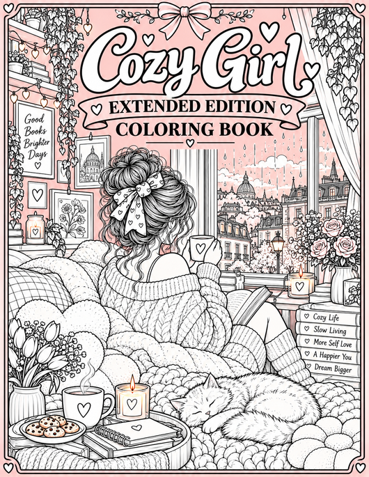 Cozy Girl Coloring Book Extended Edition