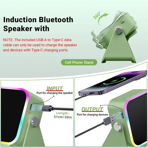 Wireless Induction & Bluetooth Speaker Stand
