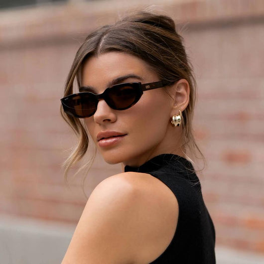 Modern Flat-Lens Cat-Eye Sunglasses