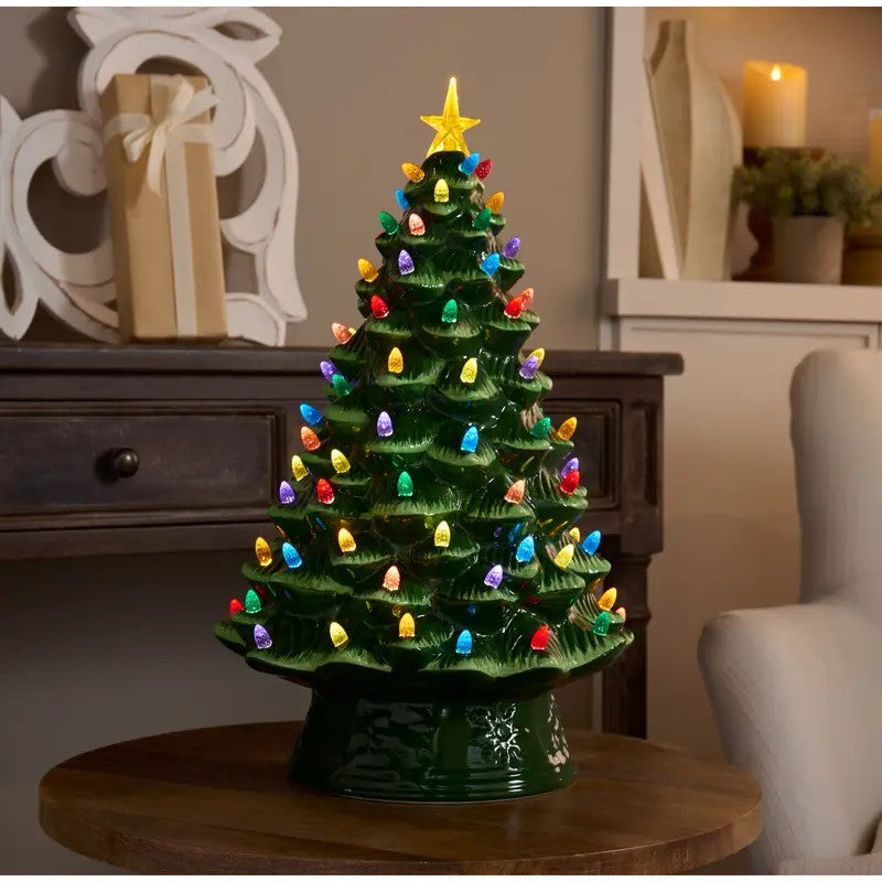 18" Ceramic Nostalgic Christmas Tree