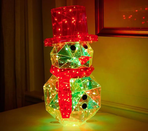 Kringle Express Indoor/Outdoor Holographic Holiday Figure with Remote