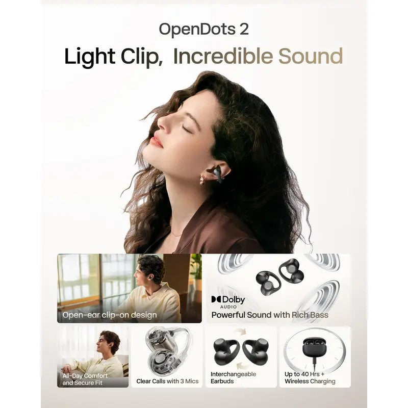 OpenDots 2 Open-Ear Clip-On Earbuds