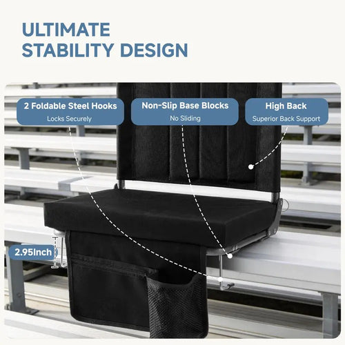 Portable Stadium Seat with Back Support