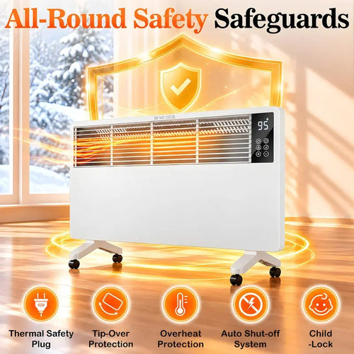 1500W Wall-Mount or Freestanding Electric Space Heater