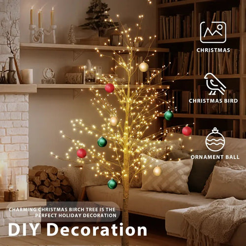 6ft Indoor Lighted Birch Tree
