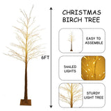 6ft Indoor Lighted Birch Tree