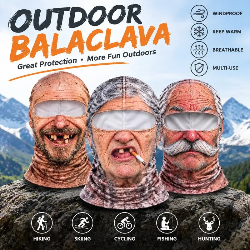 Funny Old Face Winter Balaclava