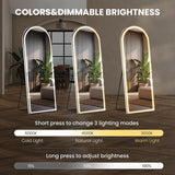 Dimmable 3-Color LED Full-Length Mirror