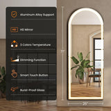 Dimmable 3-Color LED Full-Length Mirror