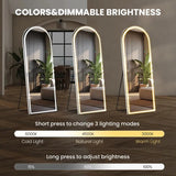Dimmable 3-Color LED Full-Length Mirror