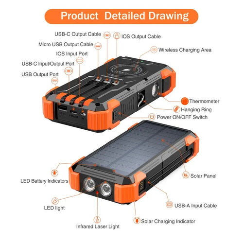 42,800mAh Solar Power Bank