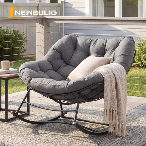 Oversized Egg Lounge Glider Chair with Cushion