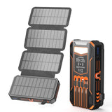 48000mAh Solar Power Bank with Built-In Cables & Wireless Charging