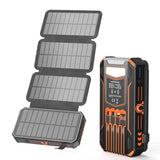 48000mAh Solar Power Bank with Built-In Cables & Wireless Charging