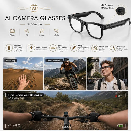 Smart Glasses for Photos, Translation, and Hands-Free Recording