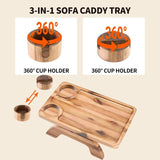 3-in-1 Clip-On Couch Arm Tray