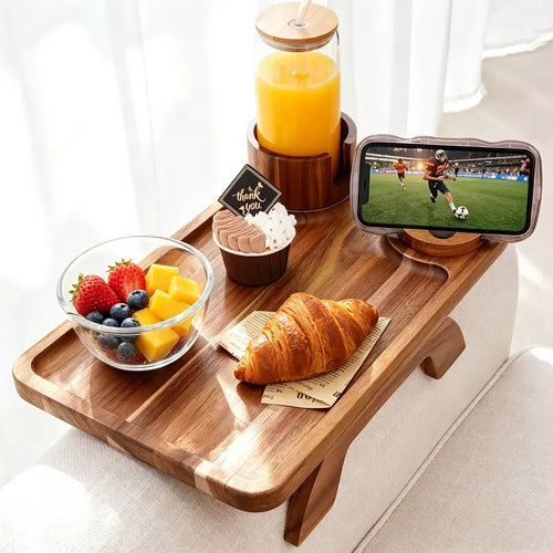 3-in-1 Clip-On Couch Arm Tray