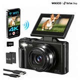 WIKICO 4K Flip Screen Camera