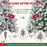 Pre-Lit Snow-Flocked Christmas Tree