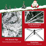 Pre-Lit Snow-Flocked Christmas Tree