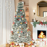 Pre-Lit Snow-Flocked Christmas Tree