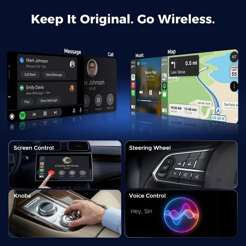 Wireless CarPlay Adapter for Factory Wired CarPlay/Android Auto