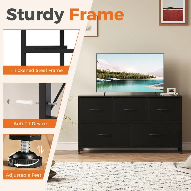5-Drawer Fabric Storage Tower Dresser
