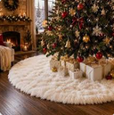 2 fluffy christmas tree skirt