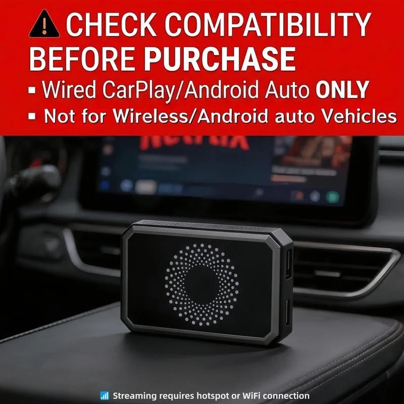 Wireless CarPlay Adapter for Factory Wired CarPlay/Android Auto