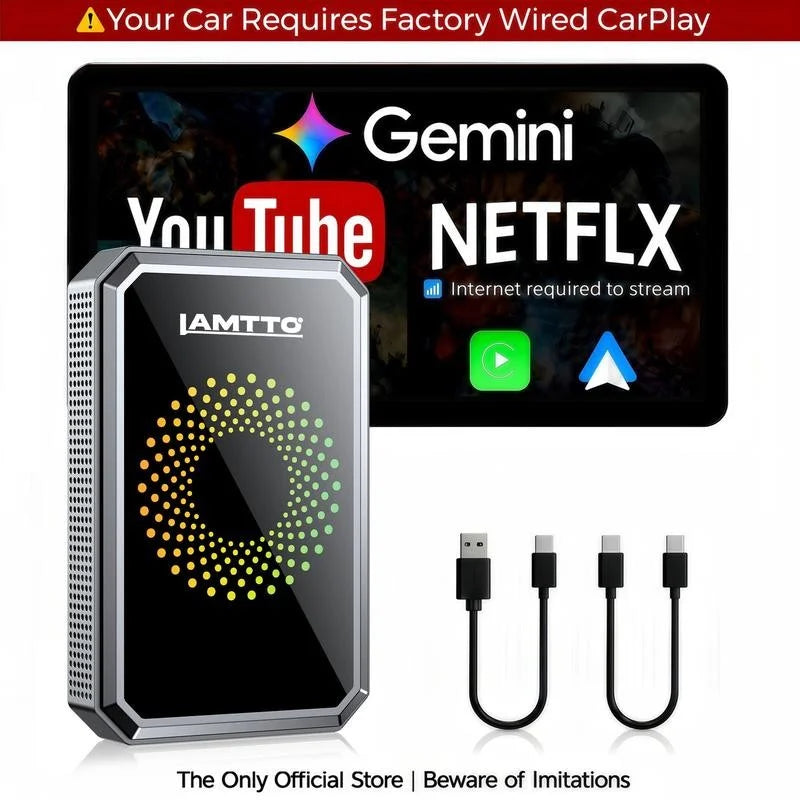 Wireless CarPlay Adapter for Factory Wired CarPlay/Android Auto