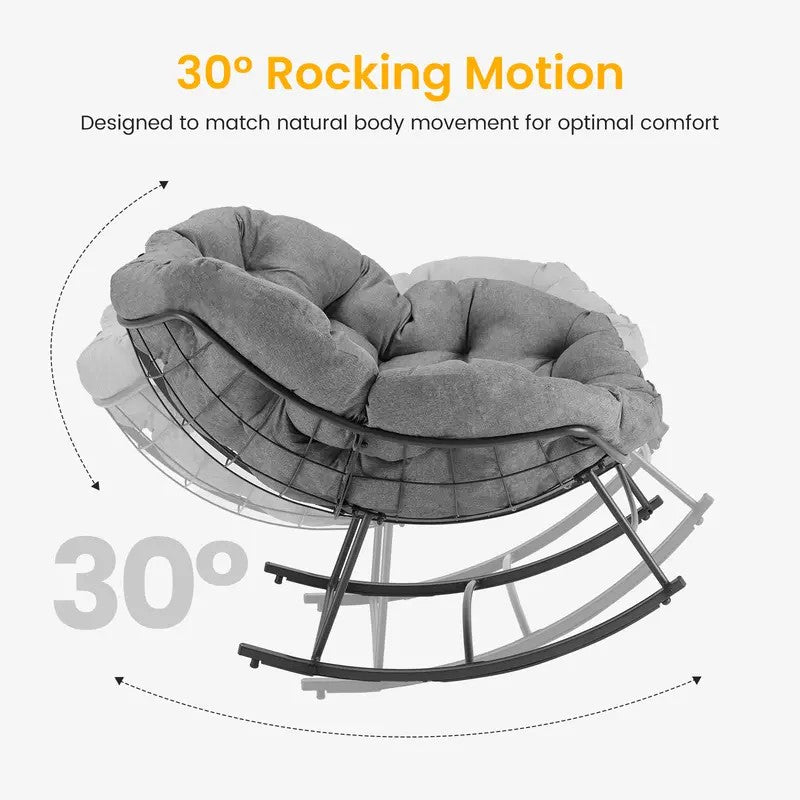 Oversized Egg Lounge Glider Chair with Cushion