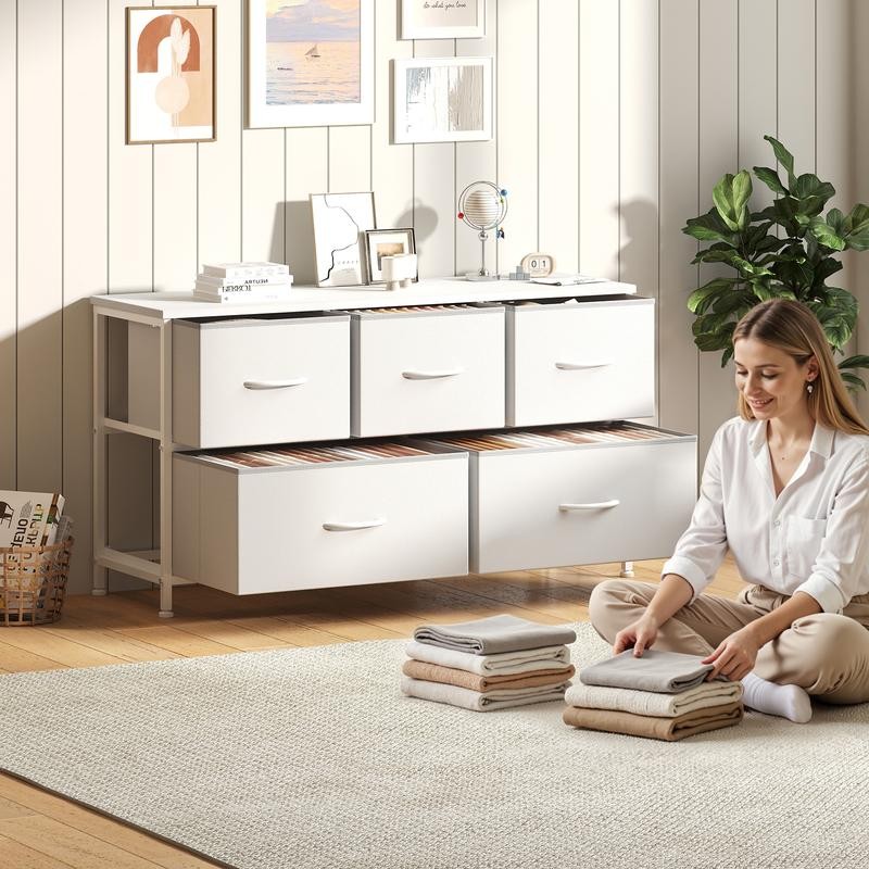 5-Drawer Fabric Storage Tower Dresser
